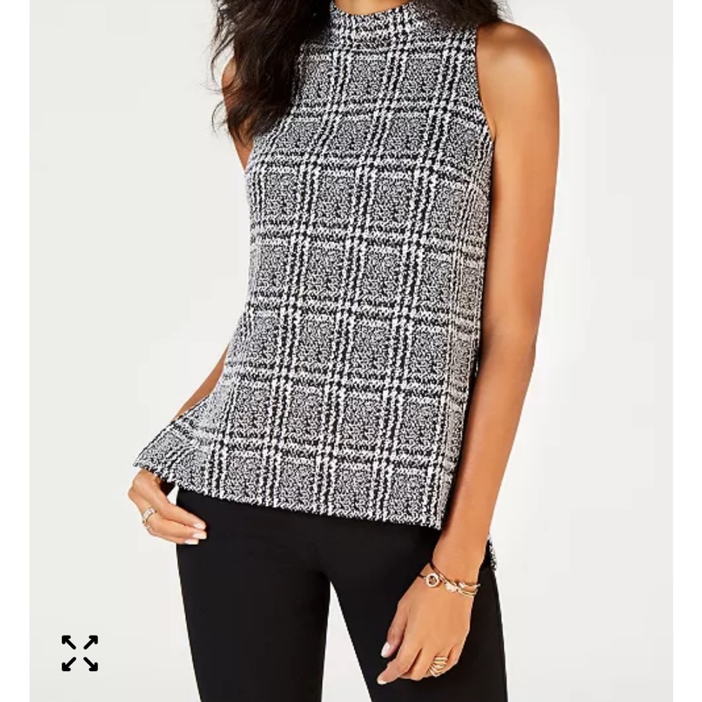 LAST CHANCE Michael Kors Plaid Split Hem Tunic